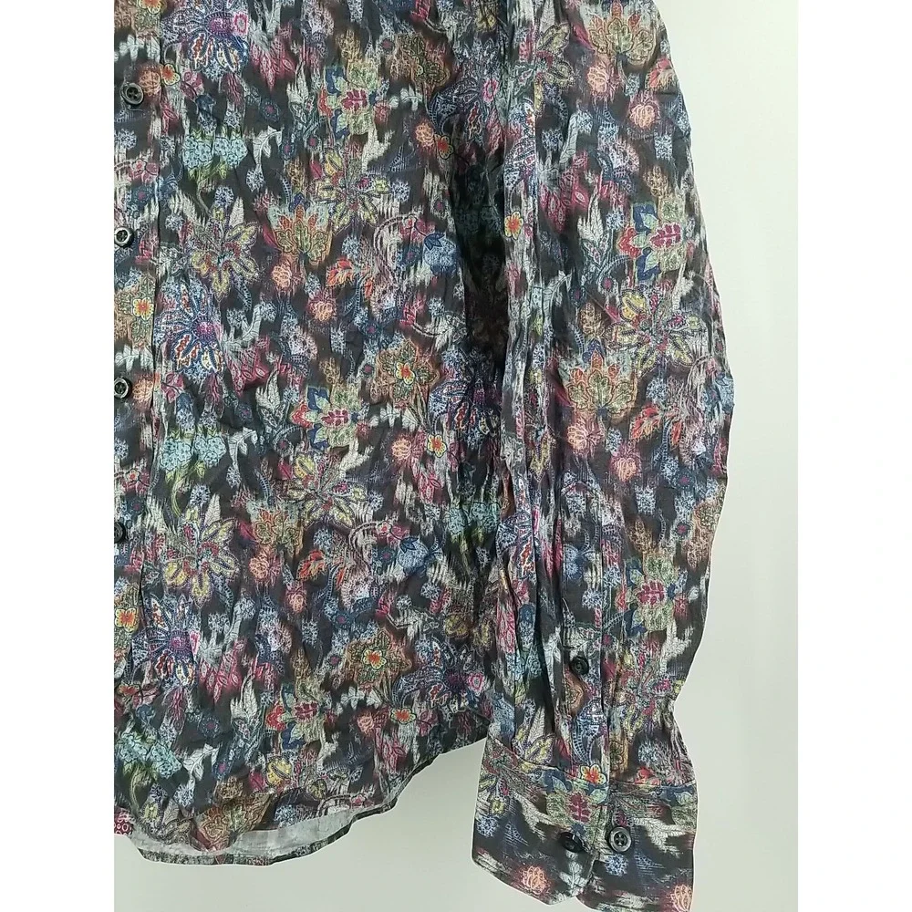 Tallia‎ Mens Shirt XL Button Up Long Sleeve Colorful Floral Print - Picture 3 of 5
